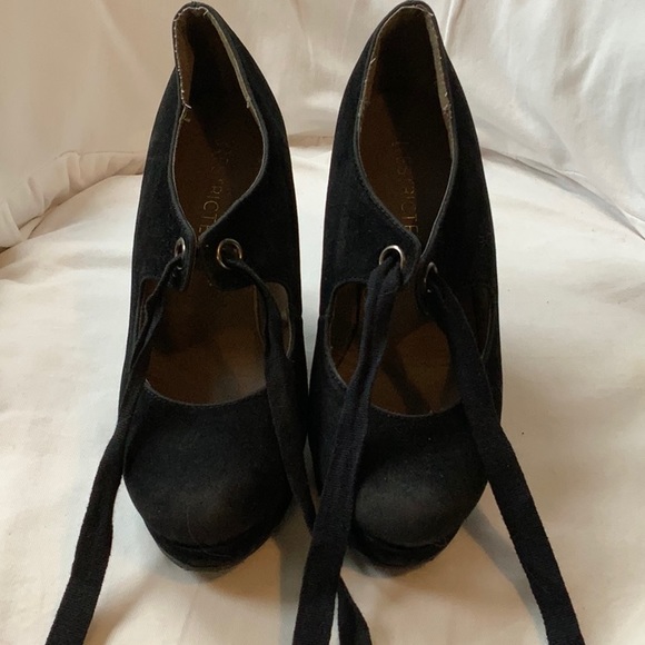 Retro velvet wedges size 7 - Picture 4 of 7